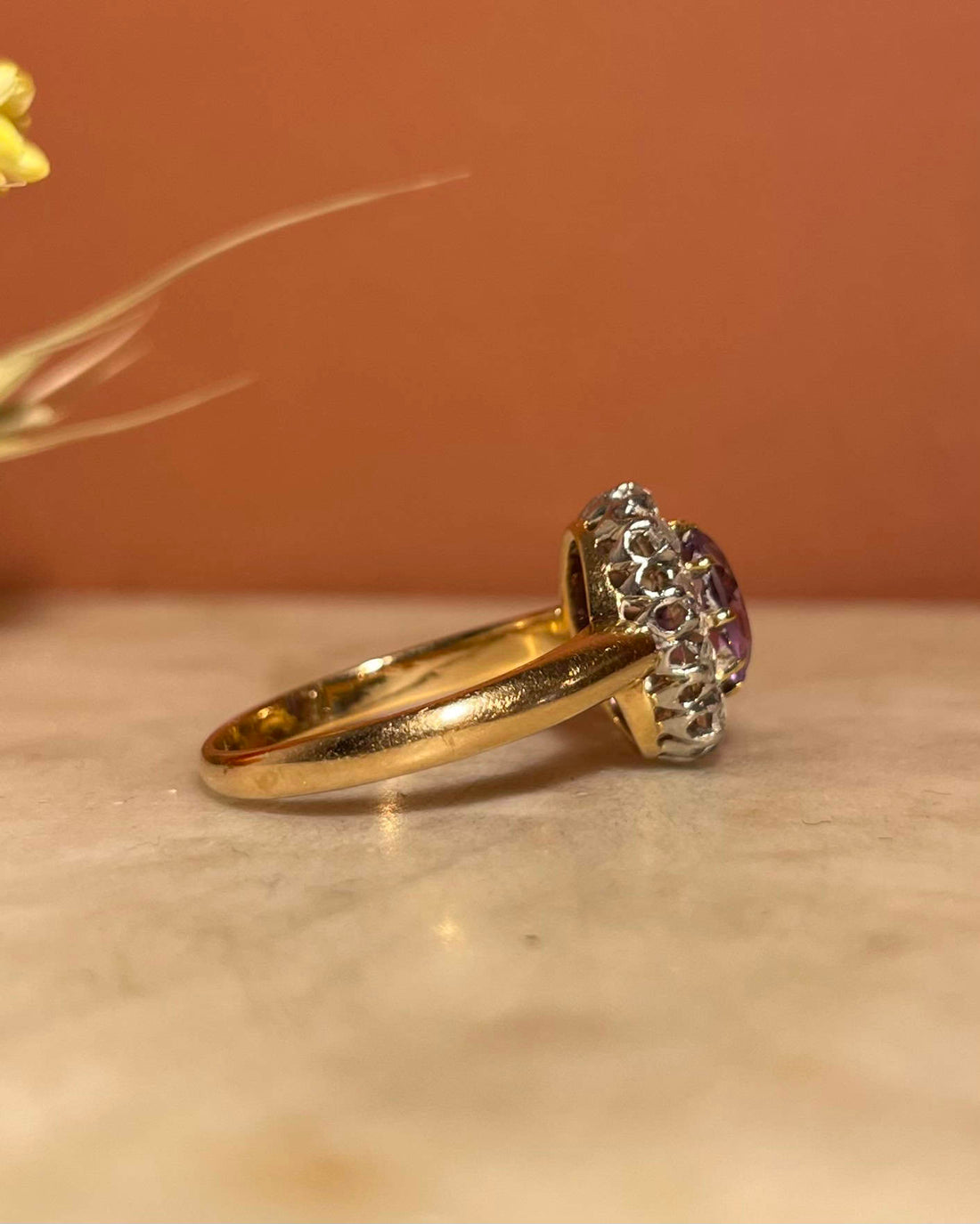 Bague Marguerite Améthyste  &amp; 10 Diamants &quot;Tayara&quot;