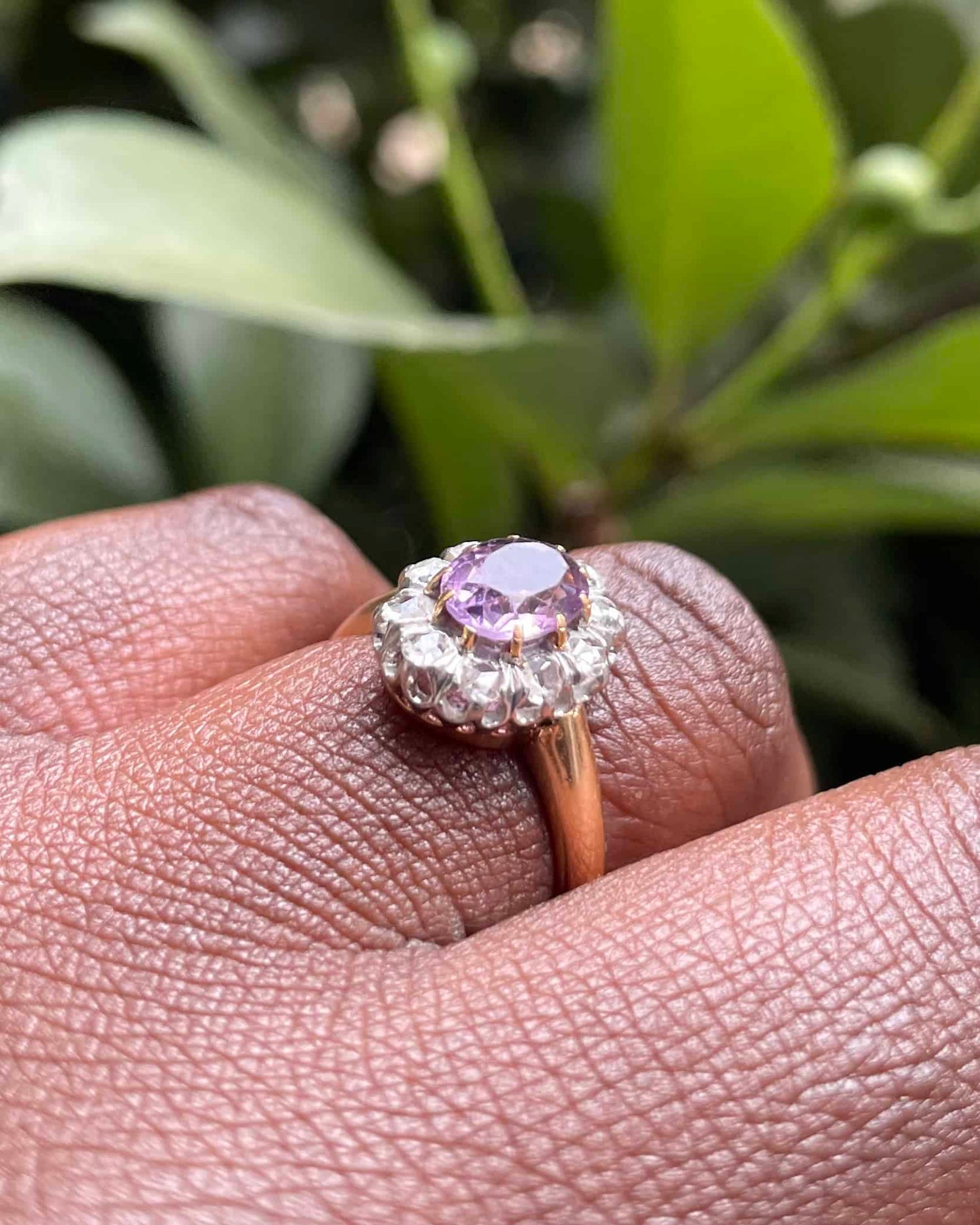 Bague Marguerite Améthyste  &amp; 10 Diamants &quot;Tayara&quot;