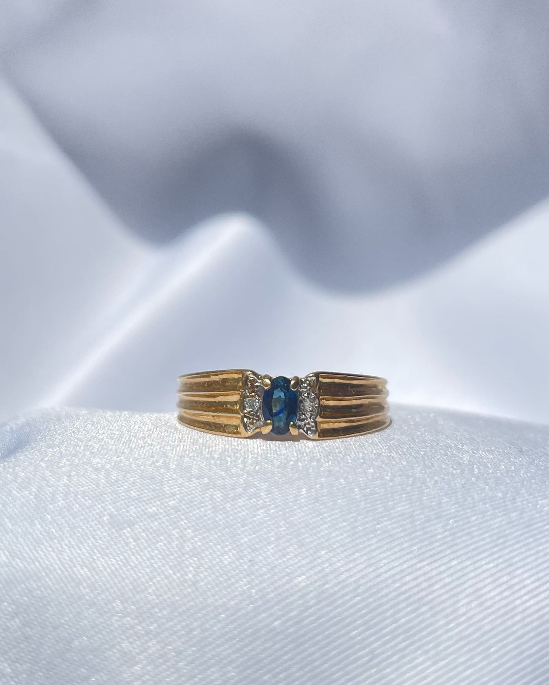 Bague saphir &amp; diamants &quot;Apolline&quot;