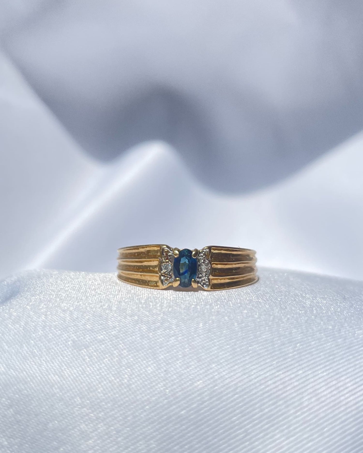 Bague saphir &amp; diamants &quot;Apolline&quot;