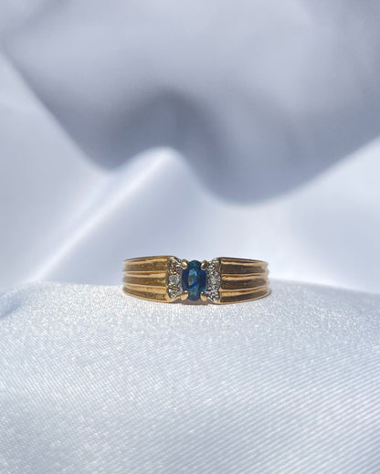 Bague saphir &amp; diamants &quot;Apolline&quot;