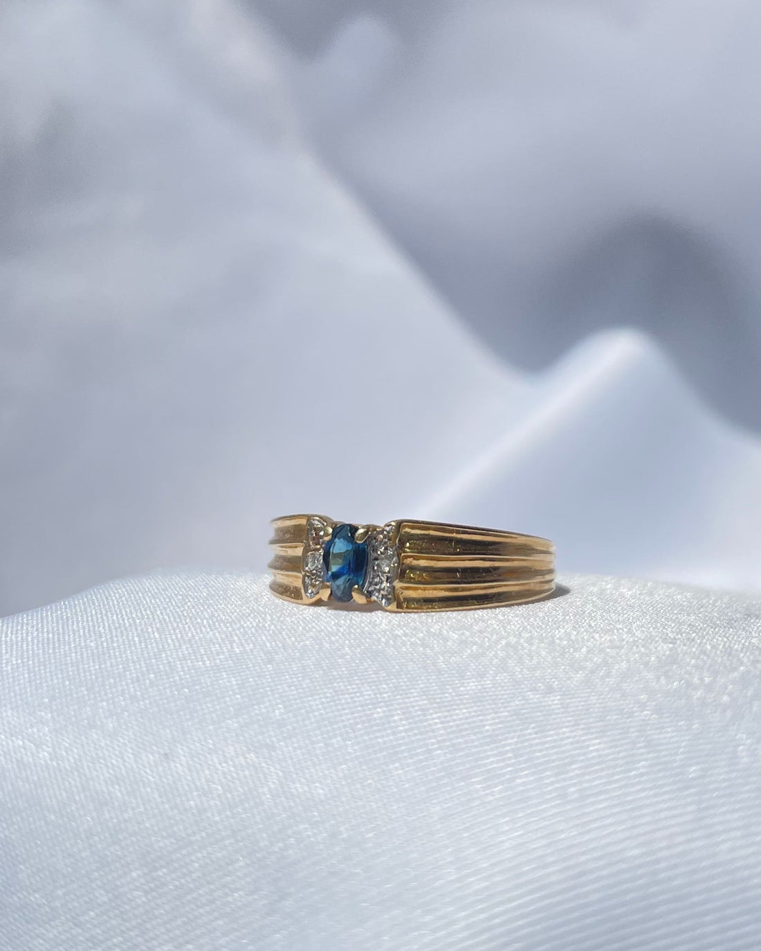 Bague saphir &amp; diamants &quot;Apolline&quot;