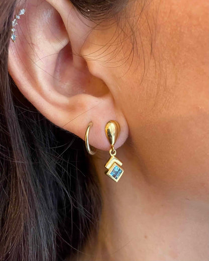 Vintage Topaz "Cyane" Earrings