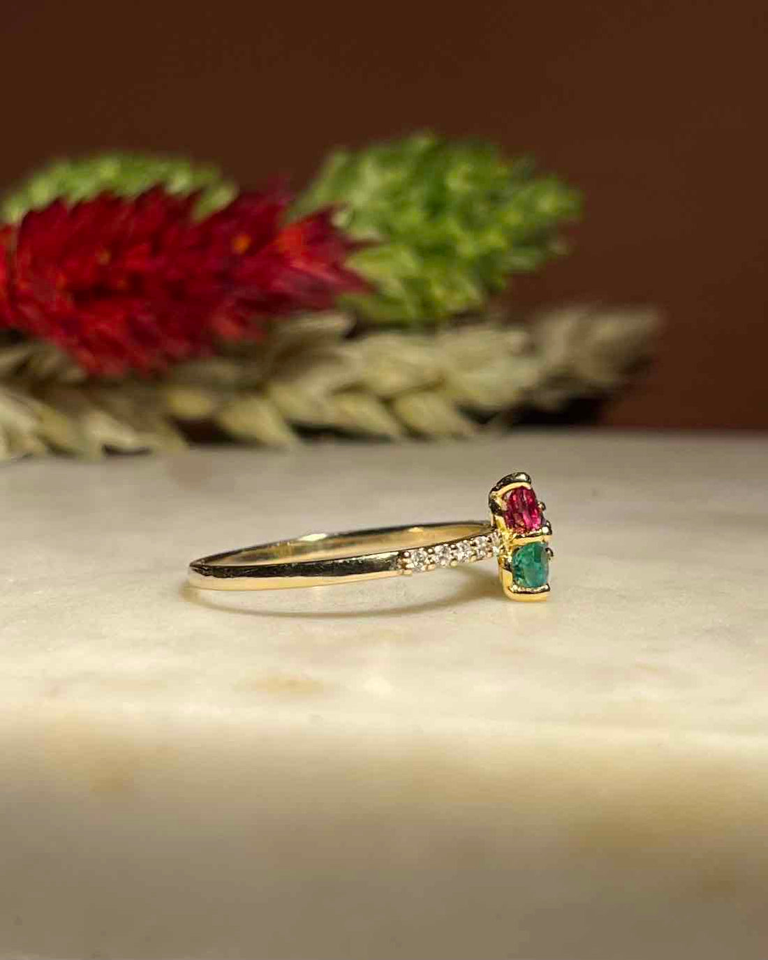 Bague Saphir Émeraude Rubis &amp; diamants &quot;Flavia&quot;