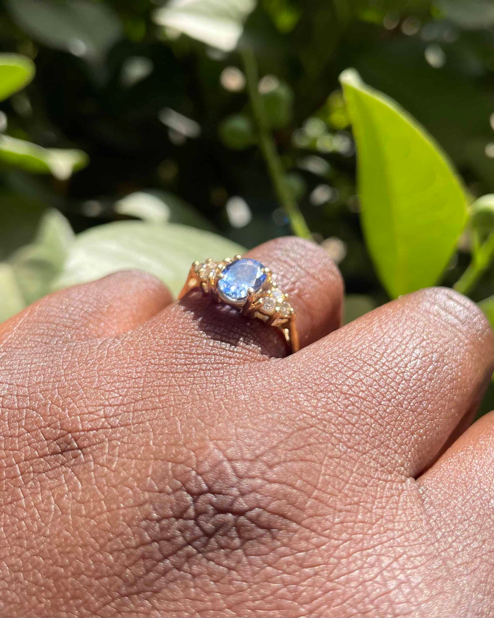 Bague Trilogie Tanzanite 1.21 carat &amp; Diamants "Noeva"