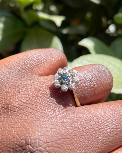Bague Marguerite Saphir &amp; Diamants &quot;Ceanna&quot;