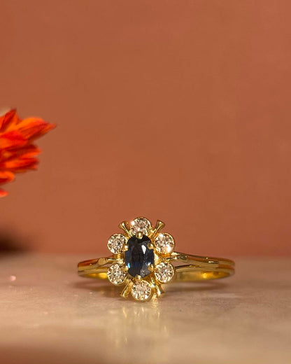 Bague Marguerite Saphir &amp; Diamants &quot;Jemmie&quot;