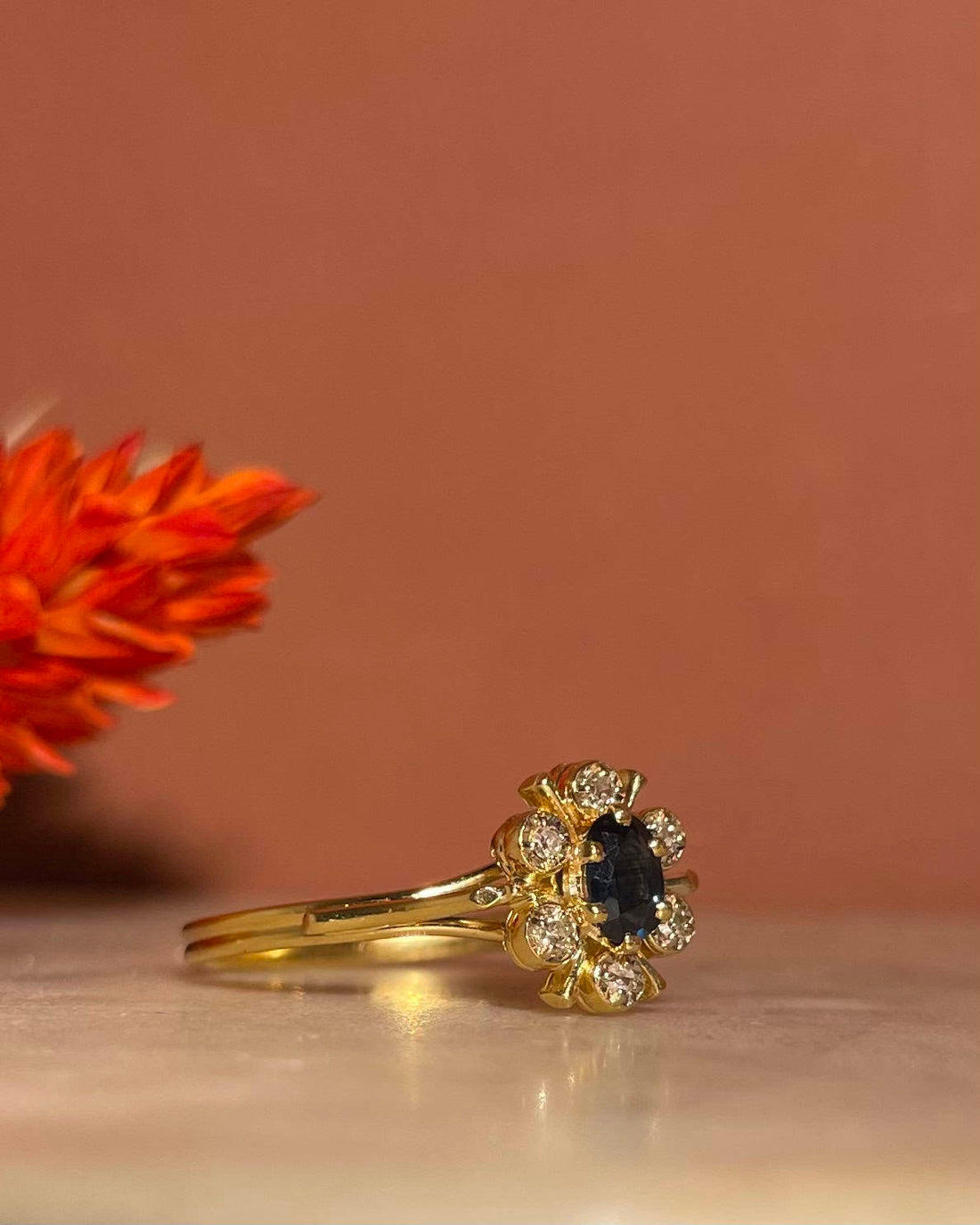 Bague Marguerite Saphir &amp; Diamants &quot;Jemmie&quot;