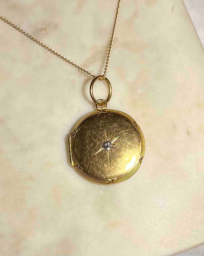 Pendentif médaillon ouvrant Or &amp; Diamant  &quot;Paulina&quot;