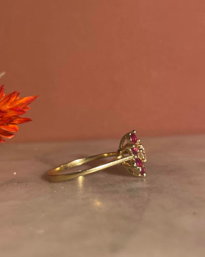 Bague Marguerite Rubis &amp; Diamants &quot;Hamani&quot;