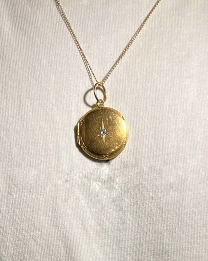 Pendentif médaillon ouvrant Or &amp; Diamant  &quot;Paulina&quot;