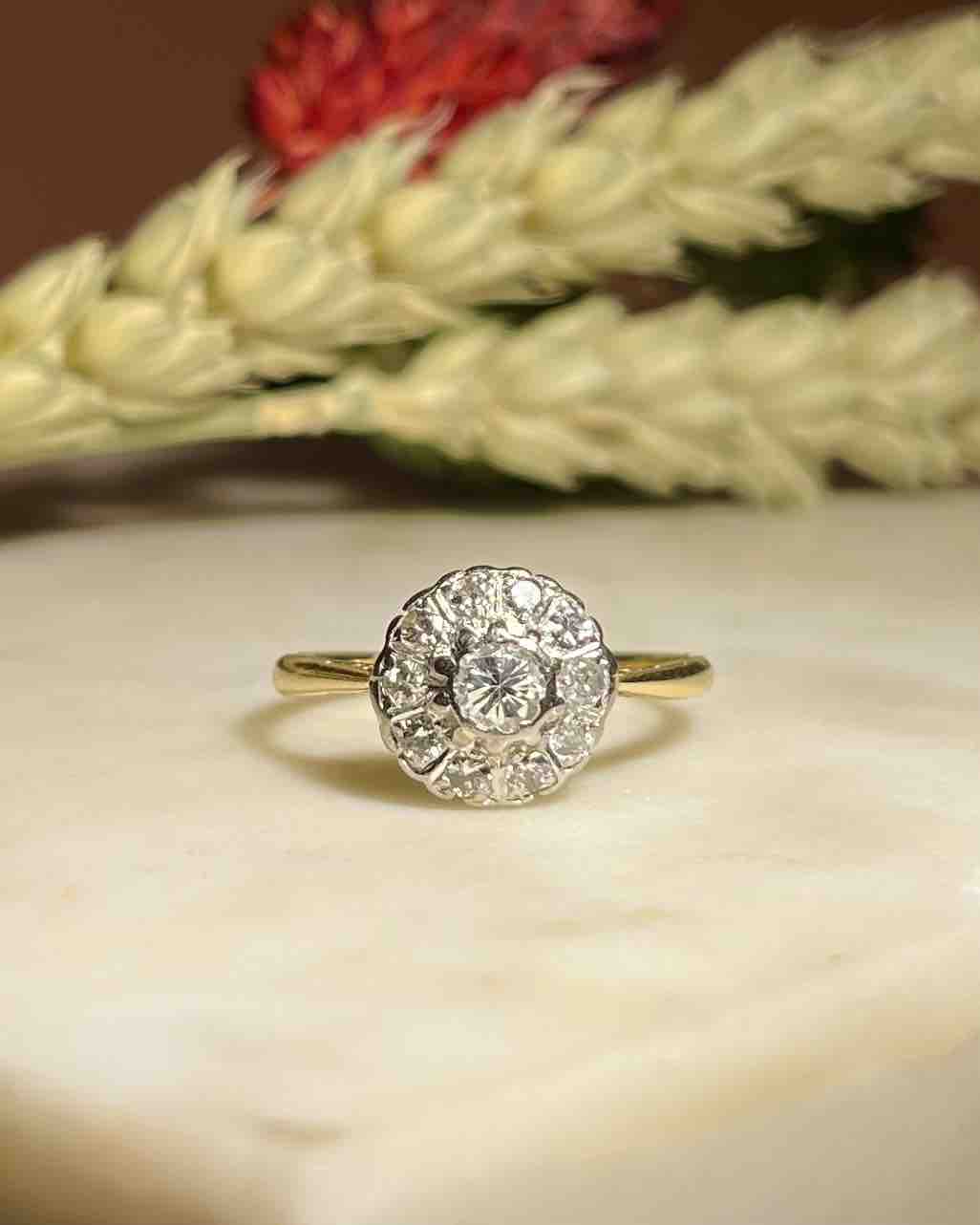 Bague Vintage Marguerite Diamants &quot;Gémima&quot;