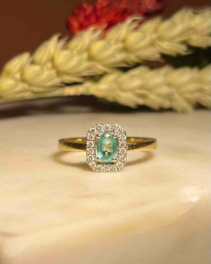 Bague Marguerite Émeraude et Diamants &quot;Selena&quot;
