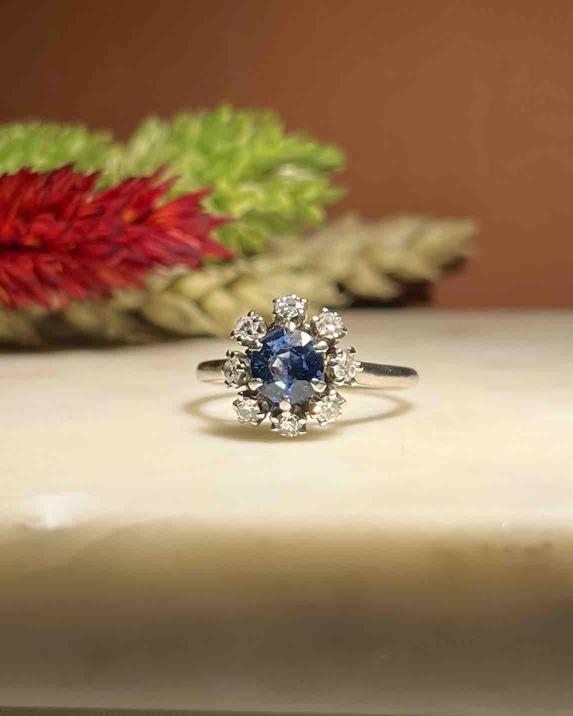 Bague Marguerite Saphir &amp; Diamants "Briane"