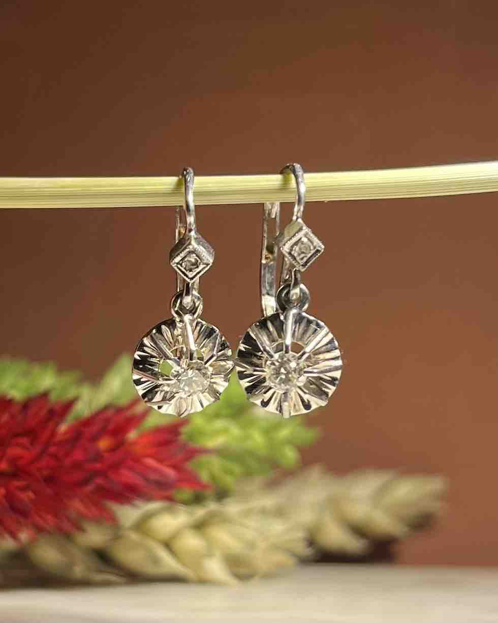 Dormeuses Diamants et Or &quot;Lavinia&quot;