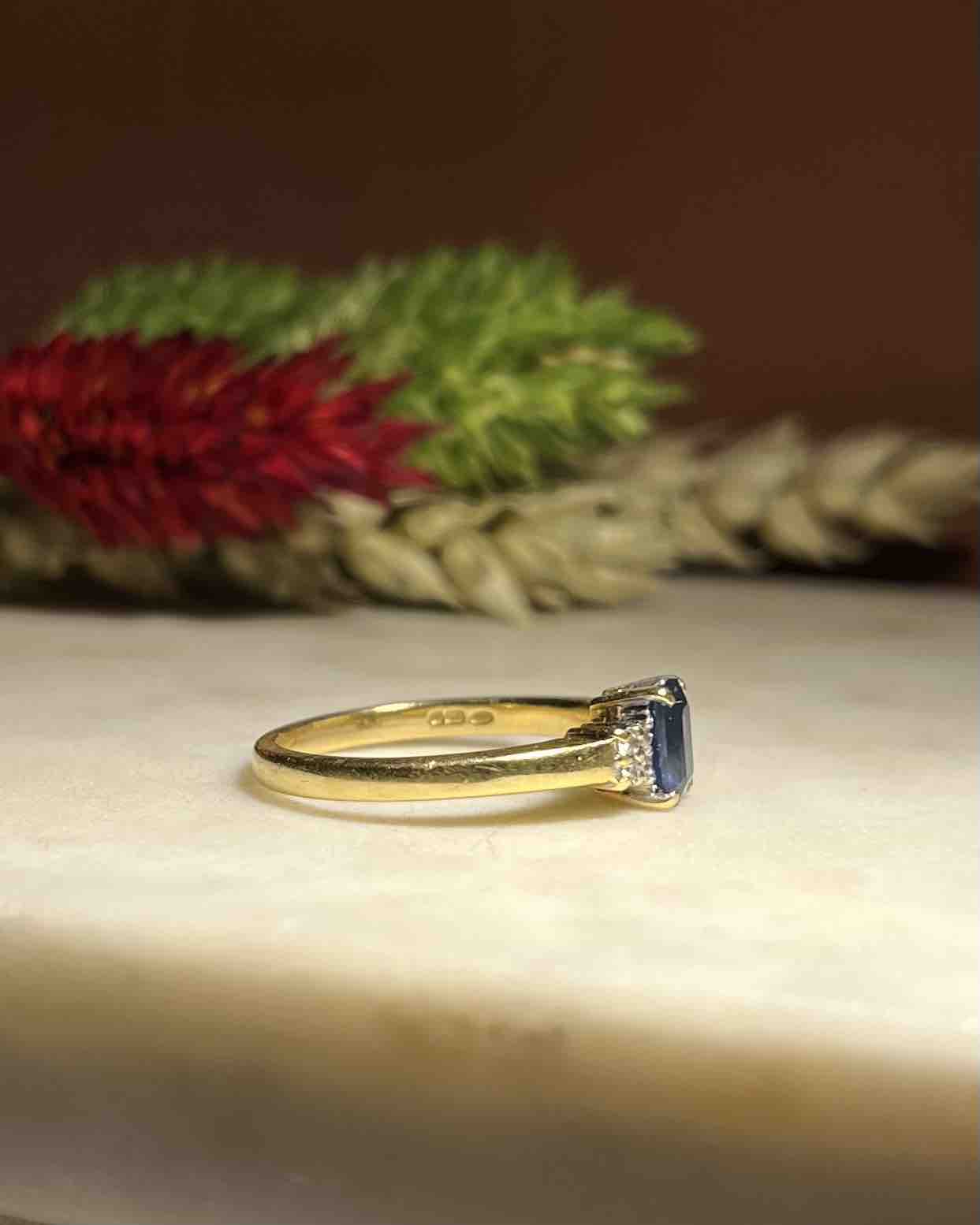 "Piat" Sapphire and Diamond Trilogy Ring