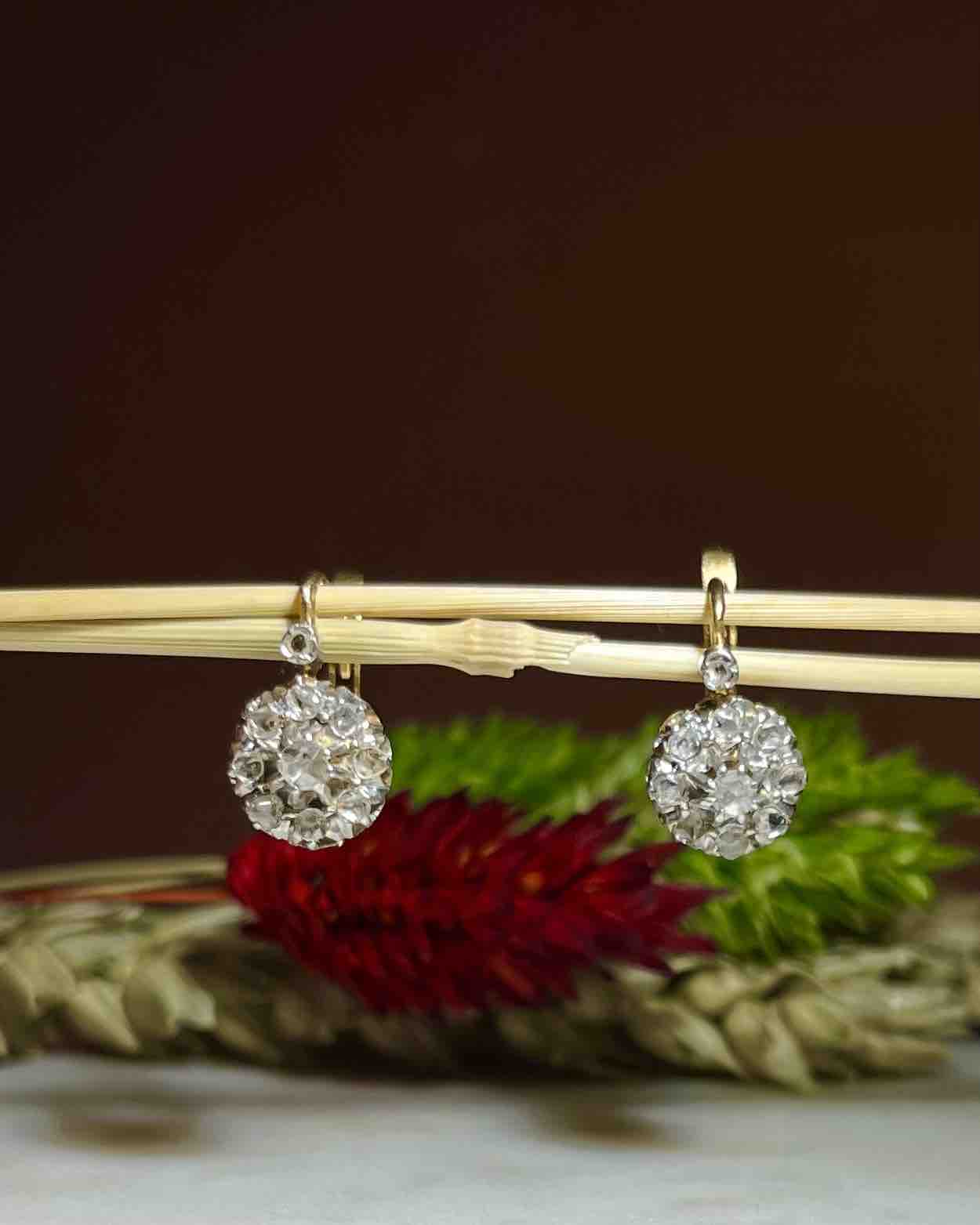 "Macha" Diamond Sleeper Earrings