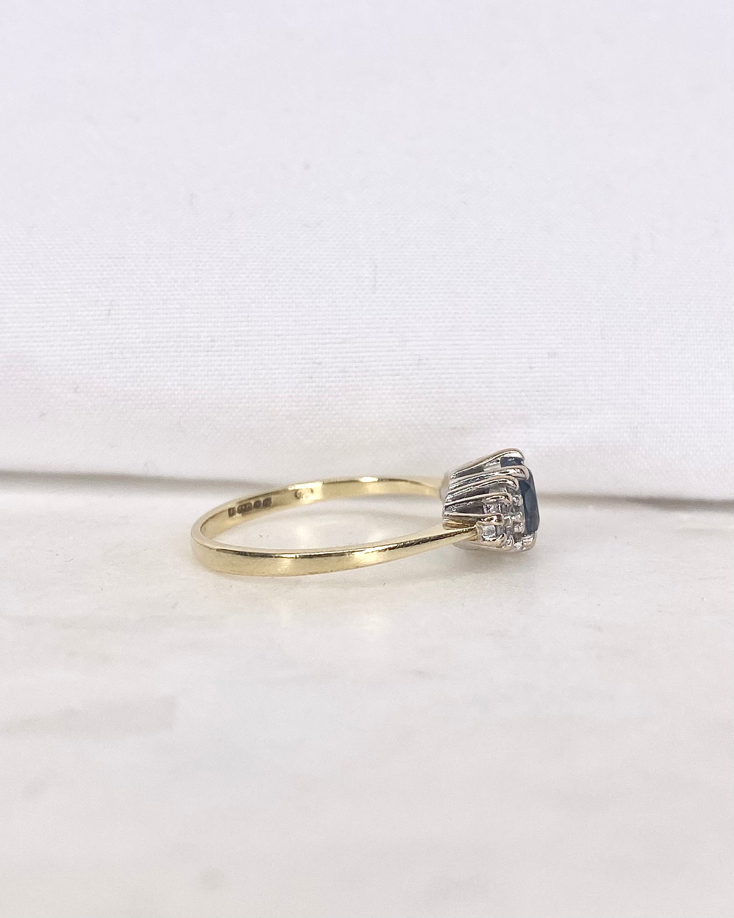 Bague Trilogie Aigue-Marine &amp; Diamants &quot;Aryelle&quot;