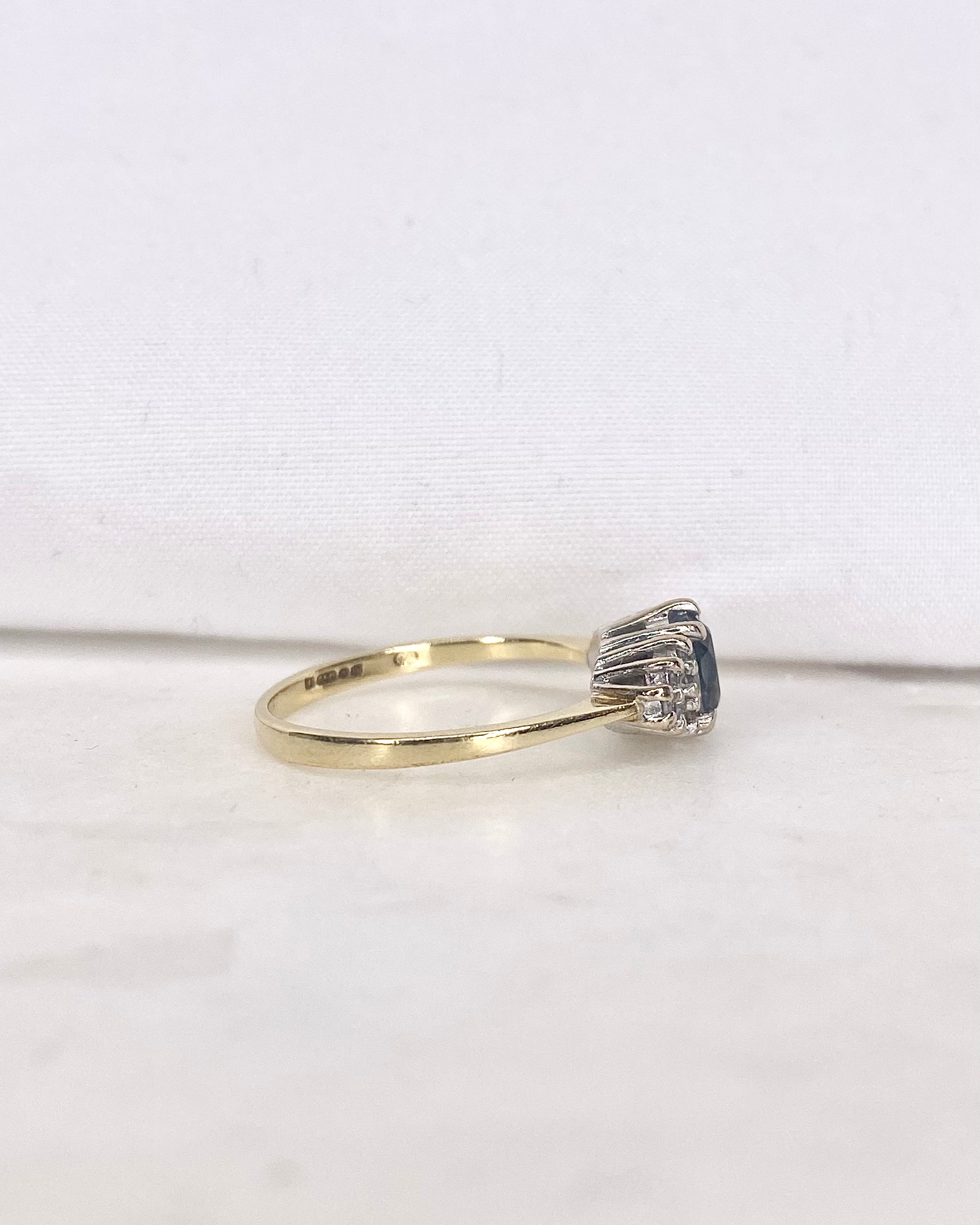 Bague Trilogie Aigue-Marine &amp; Diamants "Aryelle"