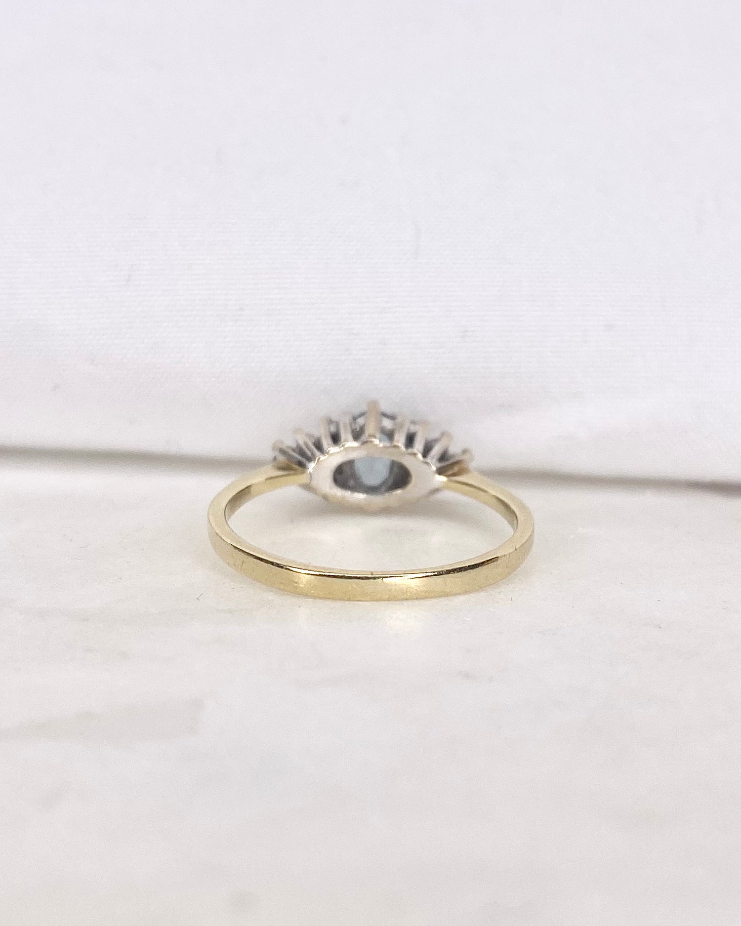 Bague Trilogie Aigue-Marine &amp; Diamants &quot;Aryelle&quot;