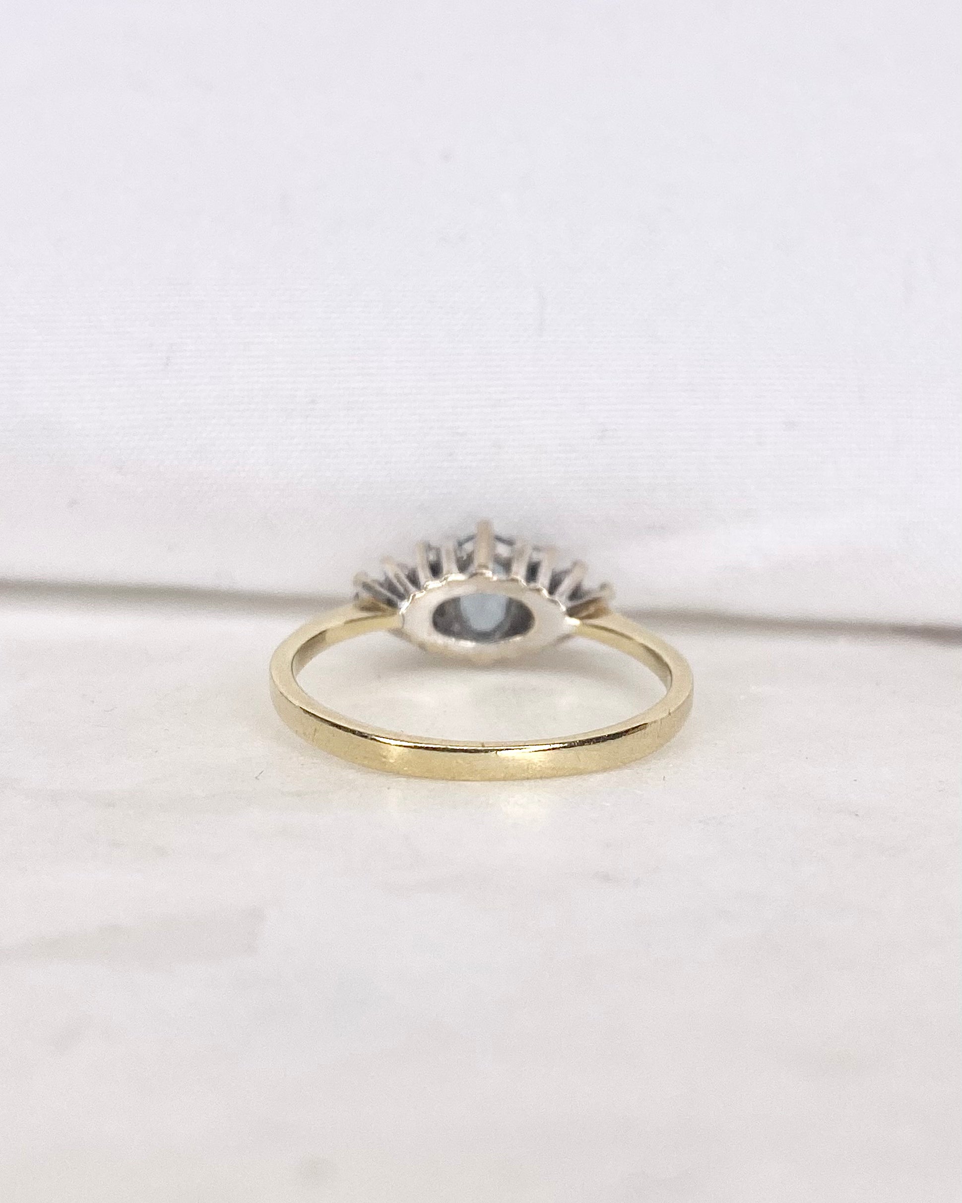 Bague Trilogie Aigue-Marine &amp; Diamants "Aryelle"