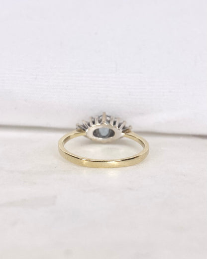 Bague Trilogie Aigue-Marine &amp; Diamants &quot;Aryelle&quot;