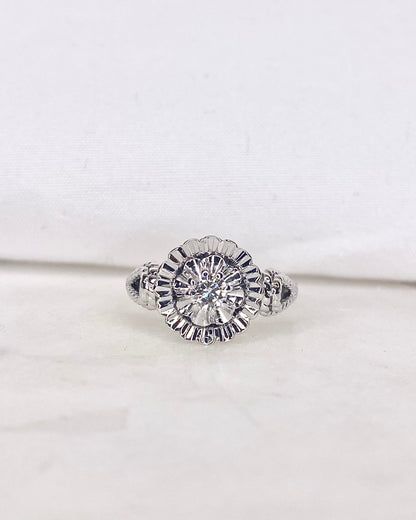 Bague Style Art-deco Solitaire Diamant &quot;Rhea&quot;