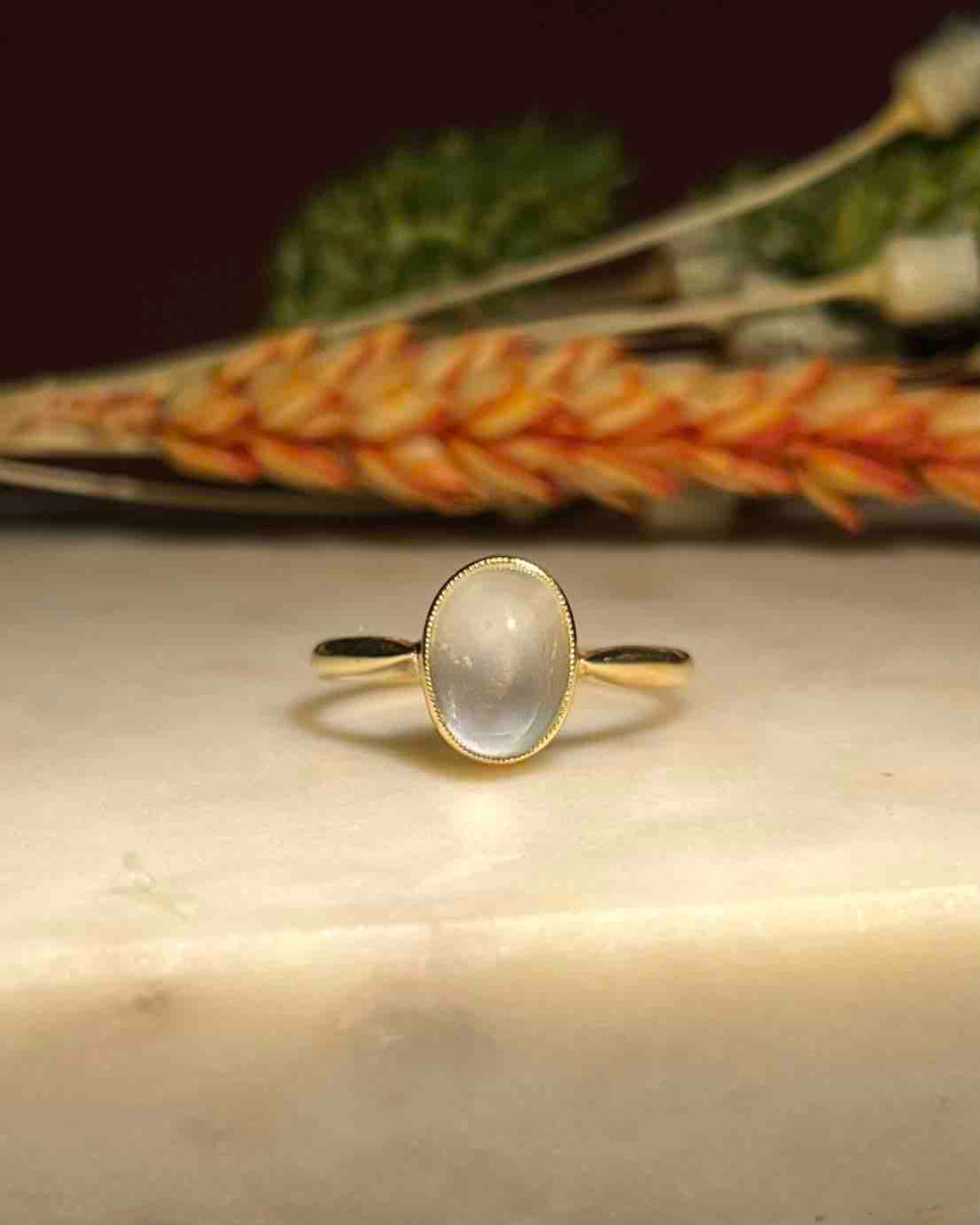 Bague Solitaire Pierre de Lune 2 carats  &quot;Lore&quot;