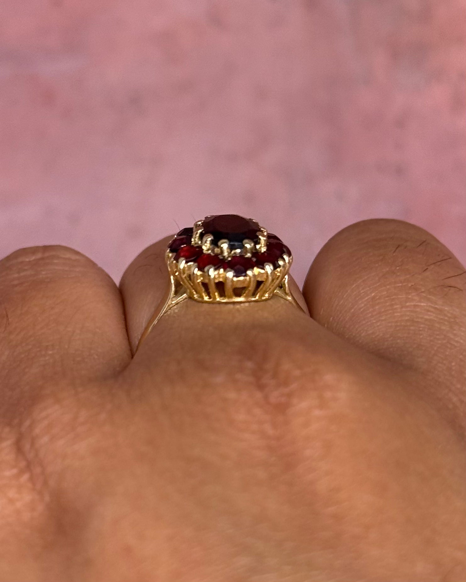 Hessonite Garnet Daisy Ring 1.20 carat "Léonie"