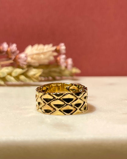 Bague Jonc Maille Or 18 Carats &quot;Nathalie&quot;