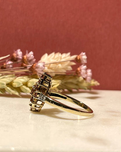 Bague Marquise Tourmalines Roses 1.35 carat et Diamants &quot;Liana&quot;