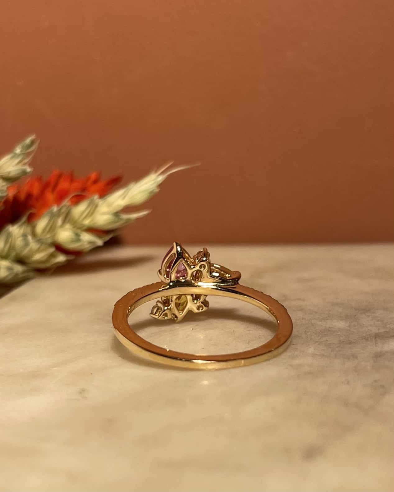 Bague Camaïeu de Topazes &amp; Diamants &quot;Trisha&quot;