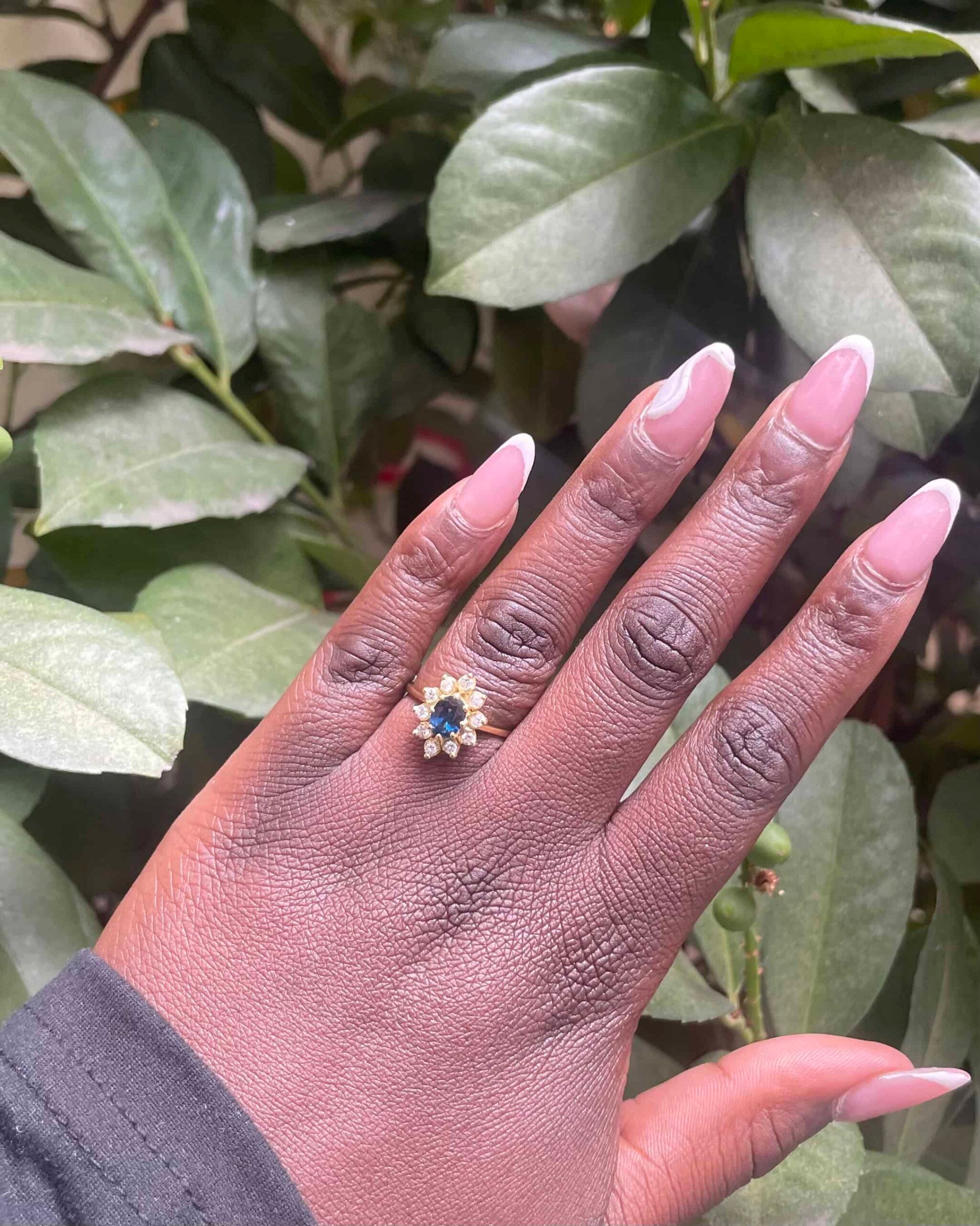 Bague Marguerite Saphir &amp; Diamants "Solena"