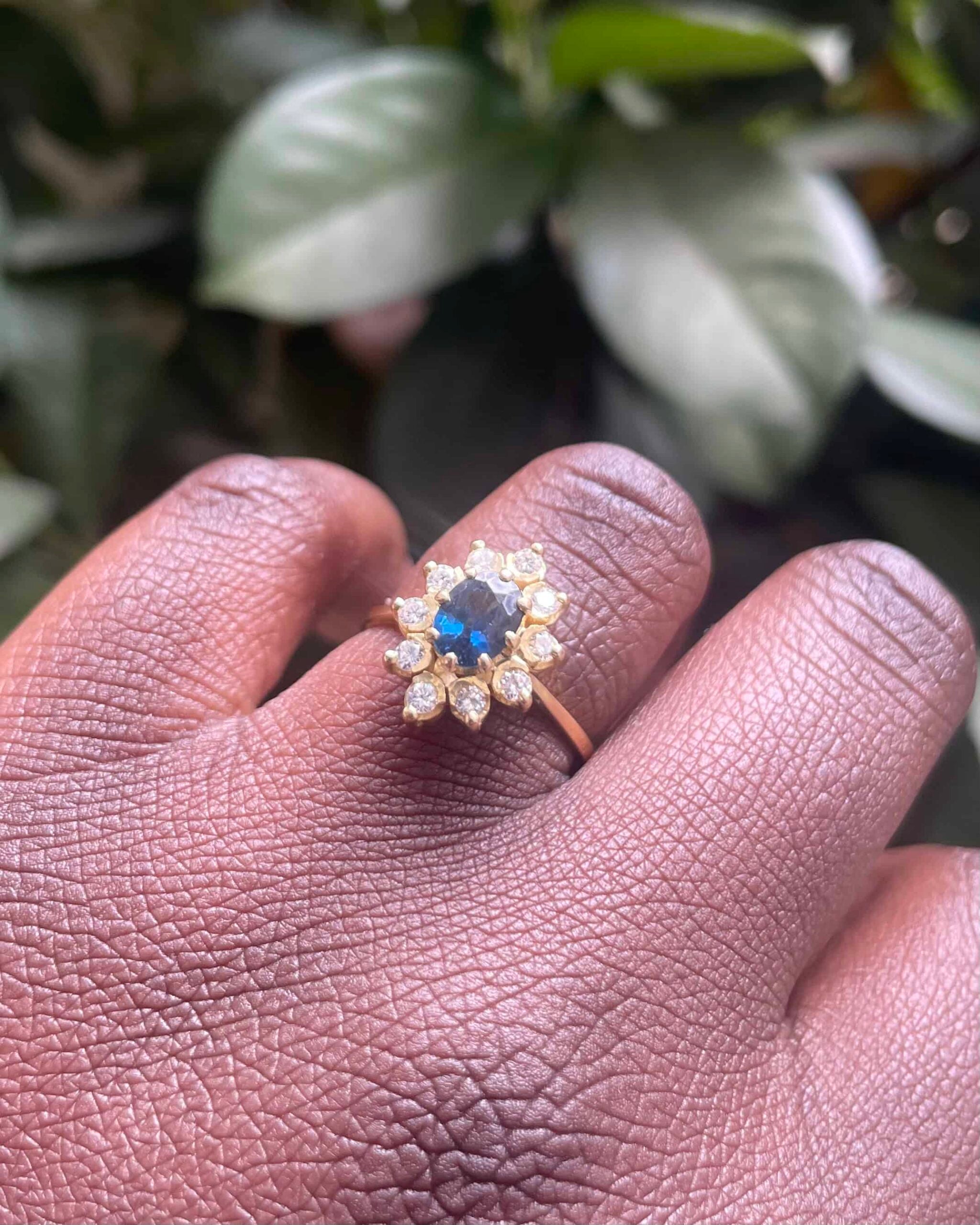 Bague Marguerite Saphir &amp; Diamants "Solena"