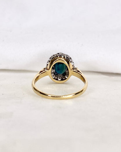 Bague Marguerite Saphir 1.30 carat &amp; Diamants &quot;Maria&quot;