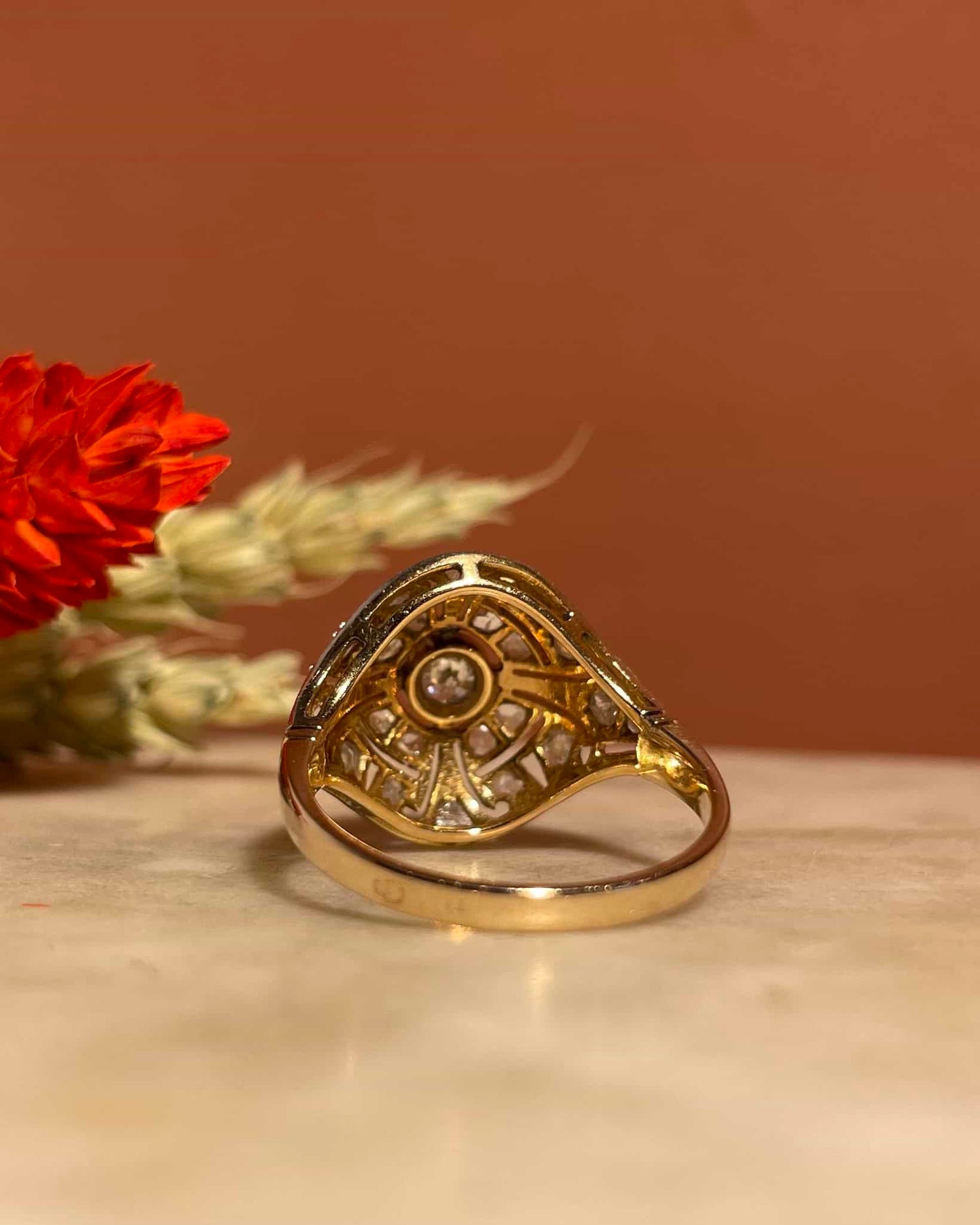 Bague vintage Art-déco Diamants &quot;Kahir&quot;