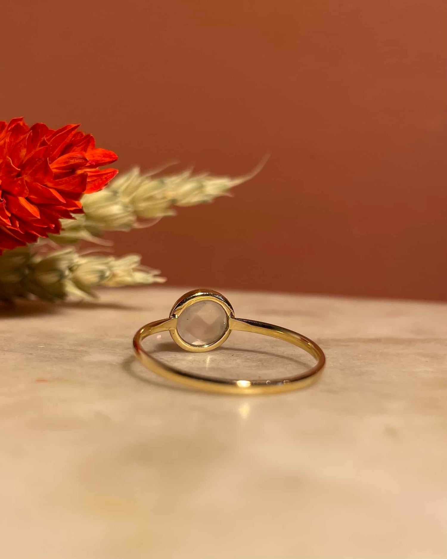 Bague Vintage Solitaire Quartz Rose &quot;Imana&quot;