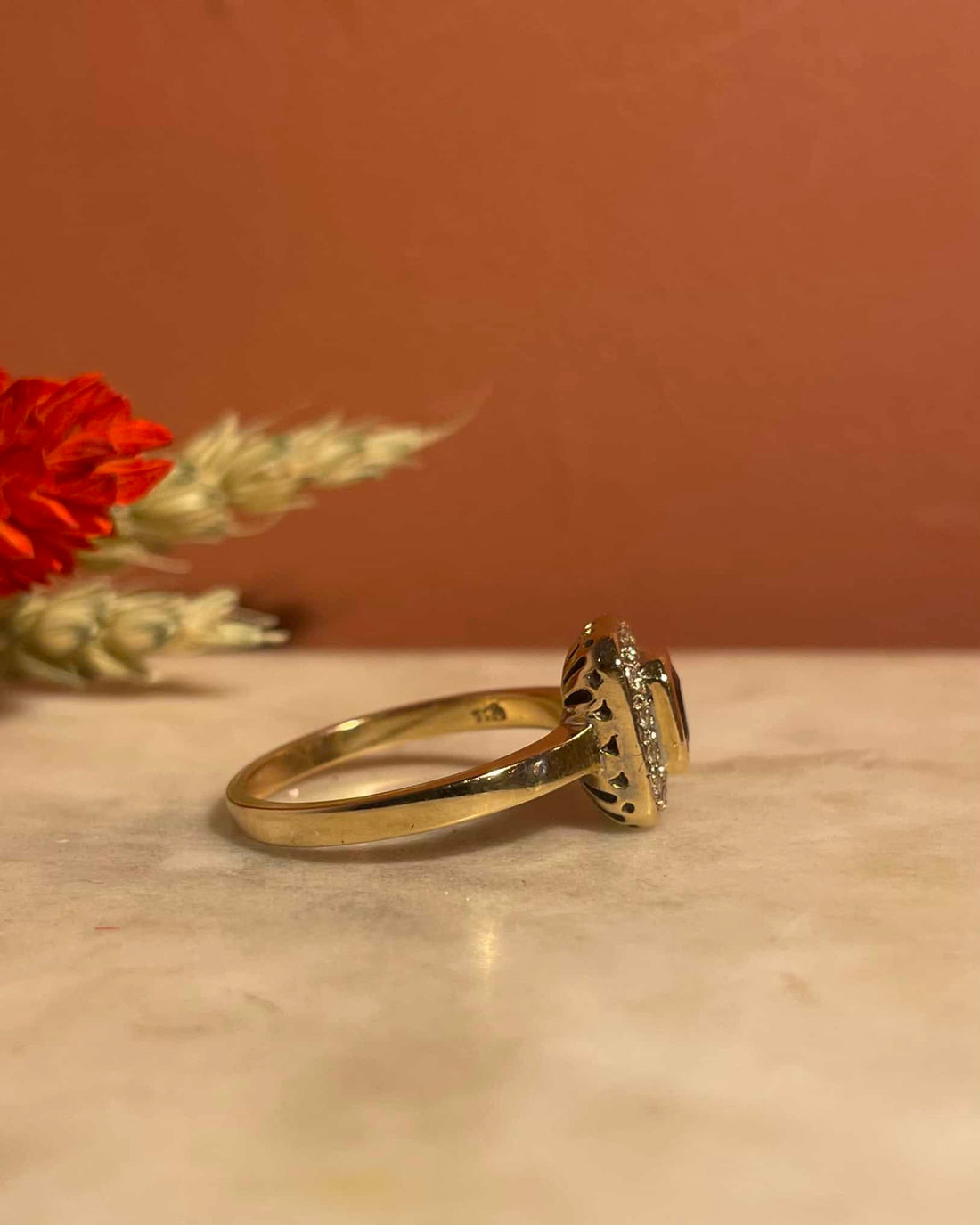 Bague Style Art-Déco Saphir et Diamants &quot;Maébry&quot;