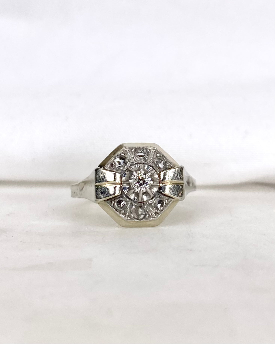 Bague Art-Déco Diamants &quot;Janelle&quot;