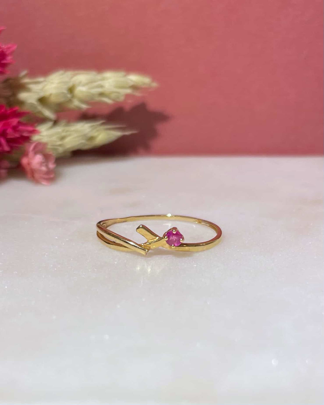 Bague Solitaire Rubis &quot;Aïché&quot;
