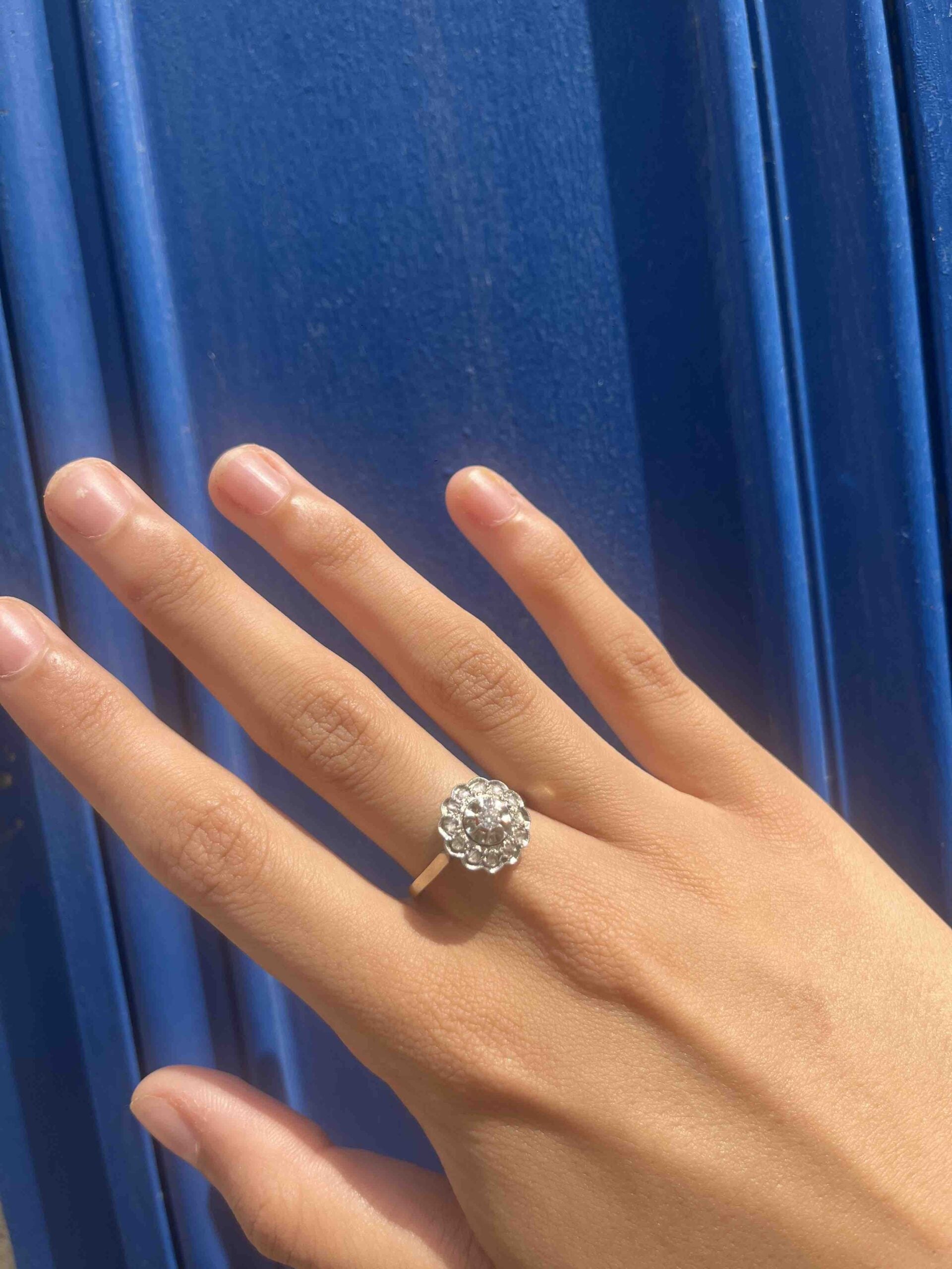 Bague Marguerite  Art-Déco Diamants "Léa"