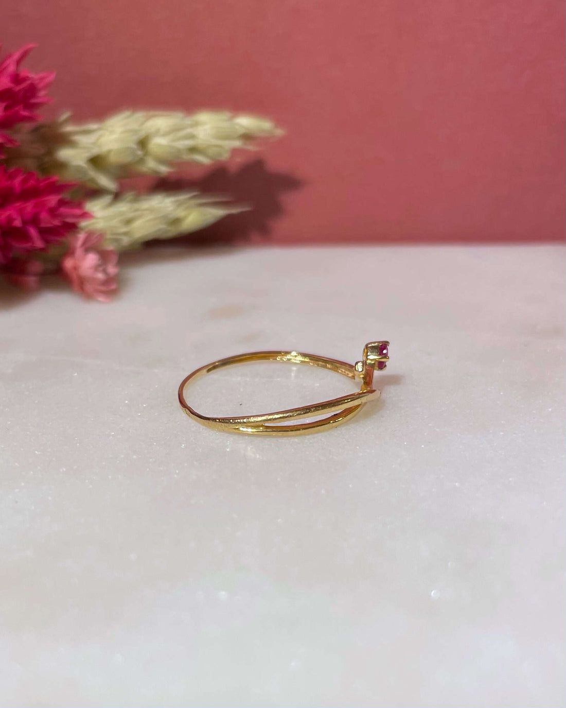 Bague Solitaire Rubis &quot;Aïché&quot;