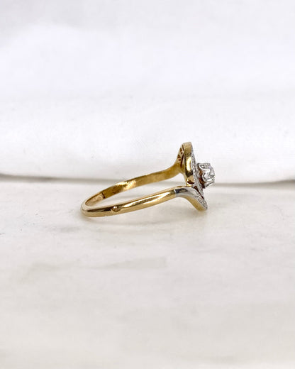 Bague Tourbillon Art-déco Diamants &quot;Clémence&quot;