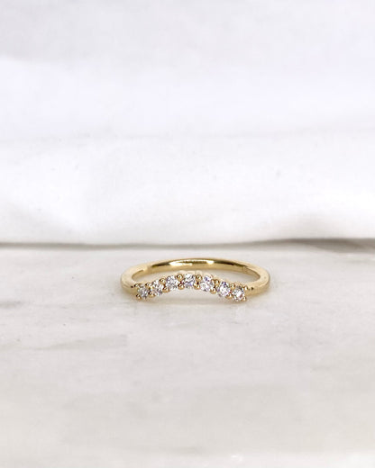 Bague Demi-Alliance Diamants &quot;Alissa&quot;