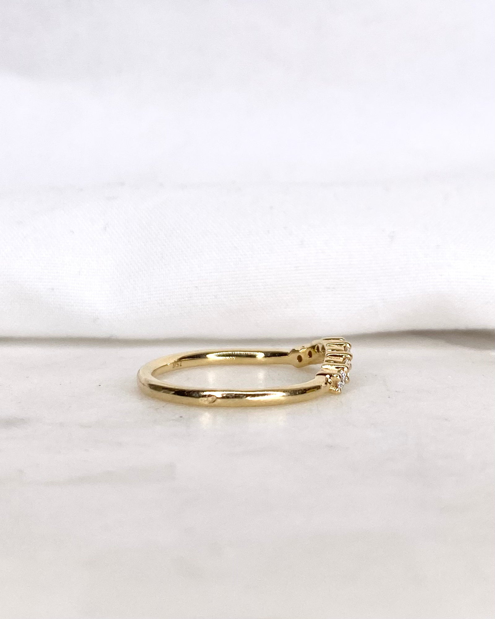 Bague Demi-Alliance Diamants &quot;Alissa&quot;