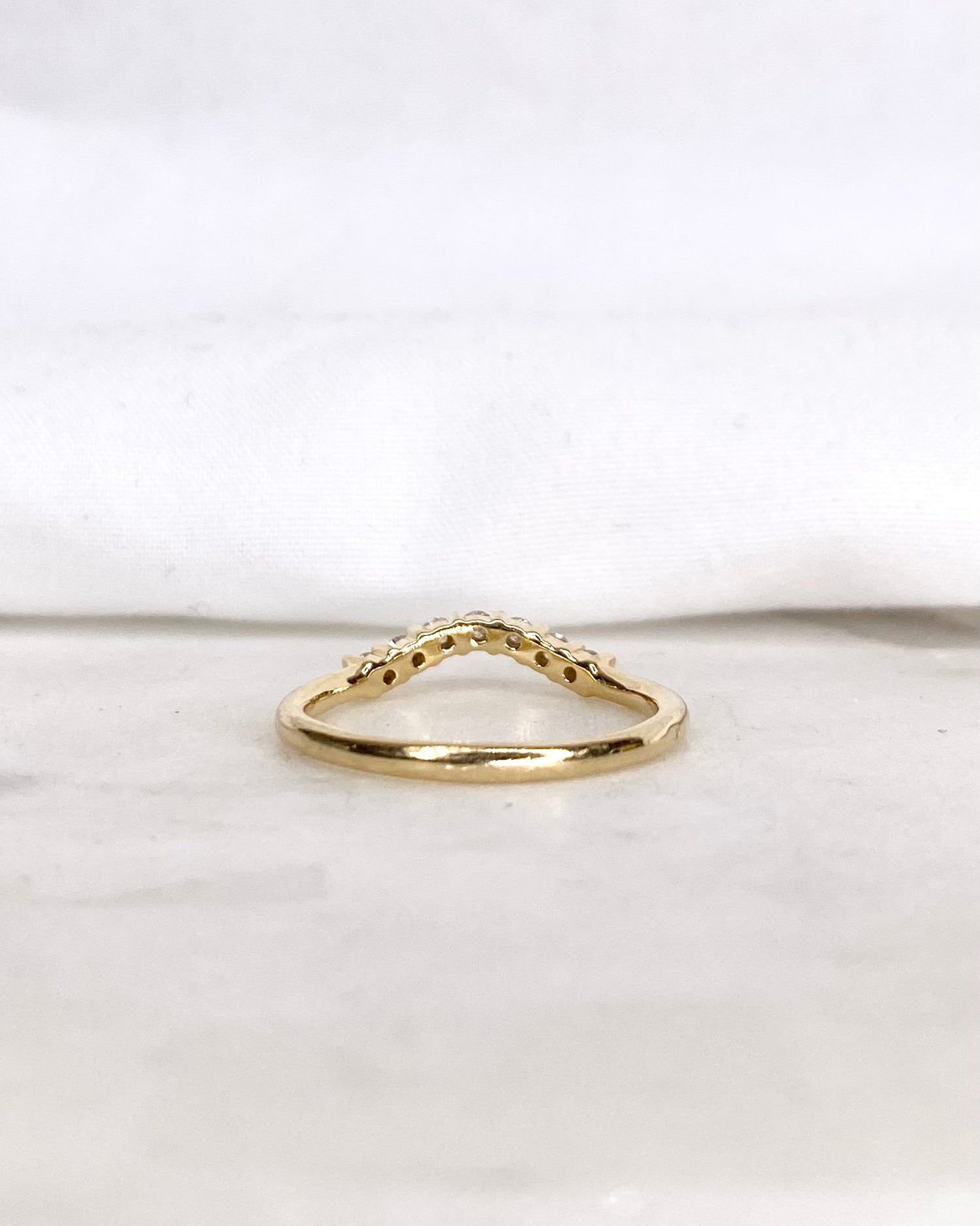 Bague Demi-Alliance Diamants &quot;Alissa&quot;