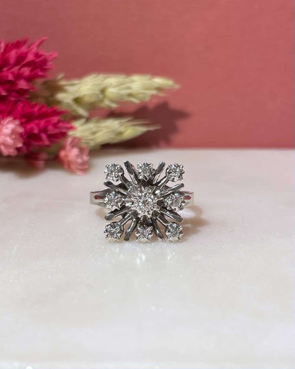 Bague Vintage Marguerite Diamants &quot;Illiana&quot;