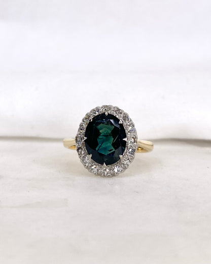 Bague Marguerite Saphir 3.20 carats &amp; Diamants &quot;Maia&quot;
