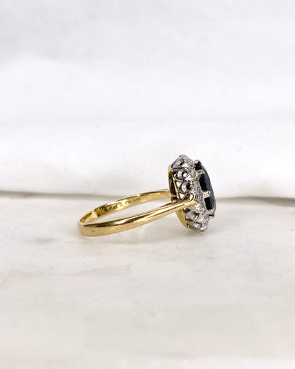 Bague Marguerite Saphir 3.20 carats &amp; Diamants &quot;Maia&quot;