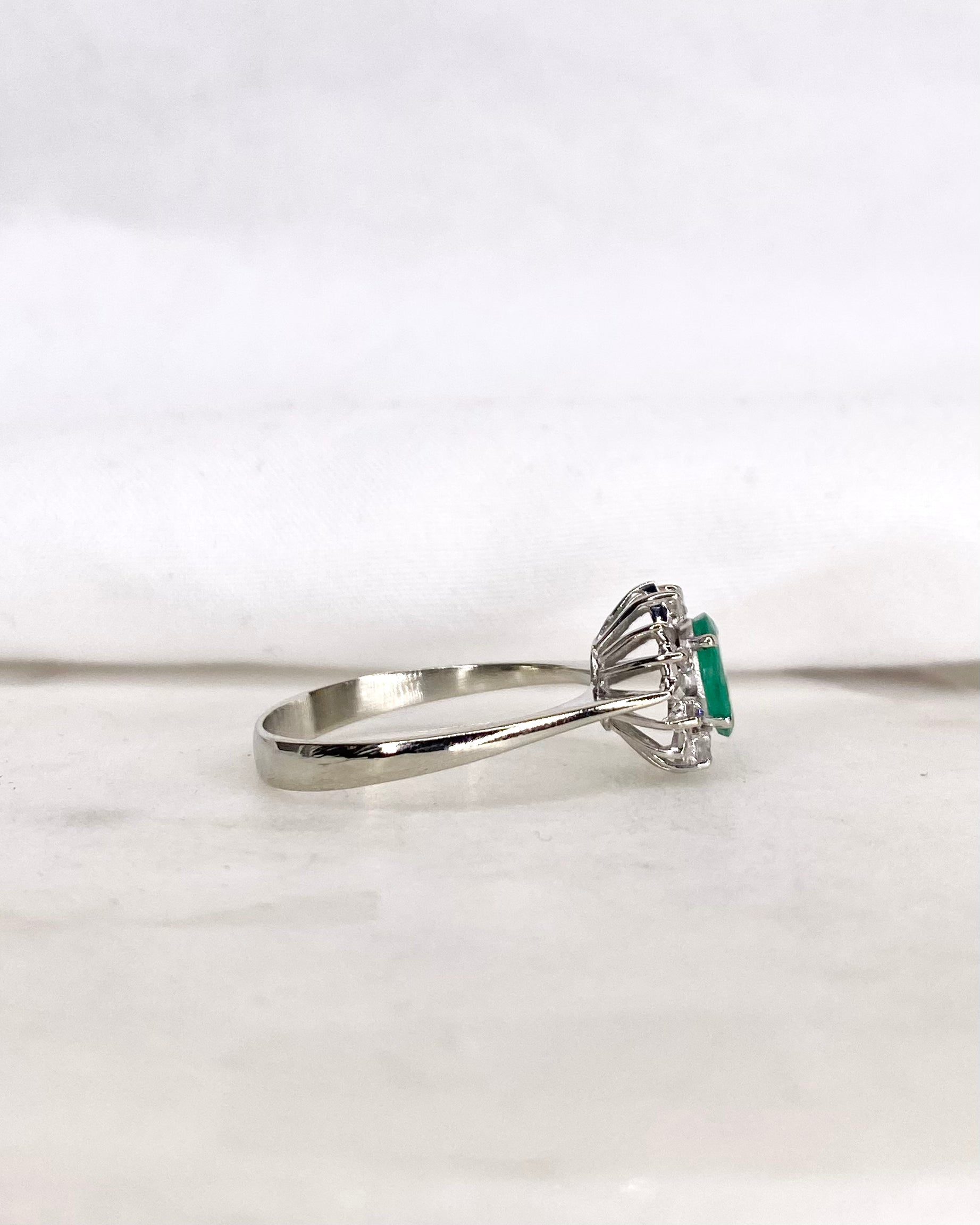 Marguerite Emerald &amp; Diamonds Ring "Charlie"